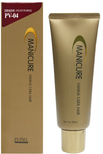 [이브셀] 베니하 카라 헤어 메니큐어 240ml, [PV-04] 진한보라색(VELVET PURPLE), 1개