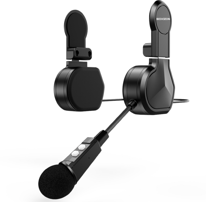 스쿠존 H3 오토바이 헬멧 블루투스 이어폰 라이더 반모헬멧 배달용 무선 헤드셋 자전거 하이바, 블랙, H3 (좌/우 듀얼)