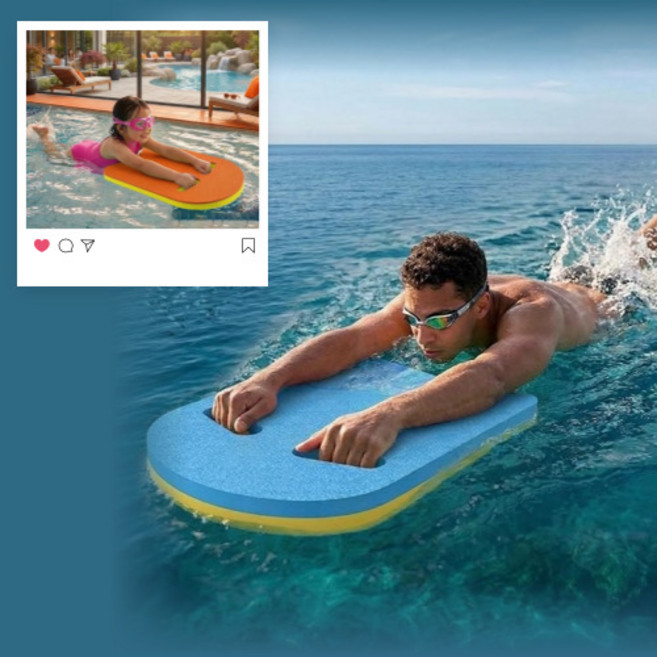 안전한 키판 수영 헬퍼 수영장 킥판 성인용 어린이 물놀이 수영보조판 5COLOR, 그린