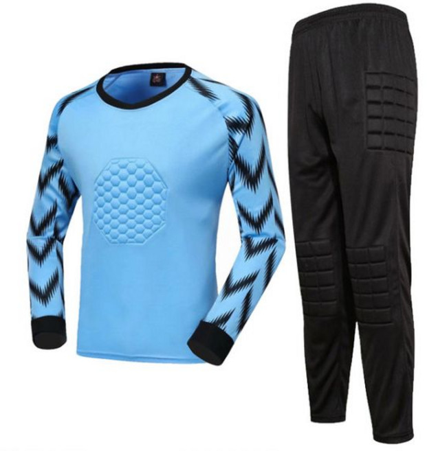 등산티셔츠 어린이 전문 축구 골키퍼 유니폼 소년 저지 세트 2 피스 훈련복