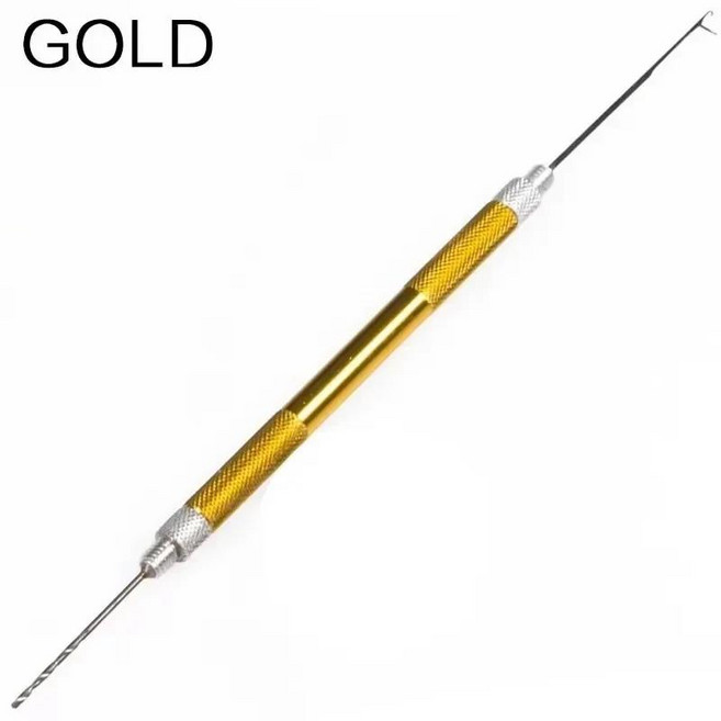 FLYSAND 3in1/5in1 미끄럼 방지 알루미늄 합금 핸들 잉어 낚시 장비 미끼 바늘 키트 도구 Boilie 드릴 스트, Gold, 1개, 04 3 in 1 Gold