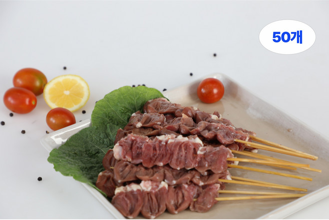 차이푸드 염통꼬치 국내산 (50개x20g) 1kg, 50개