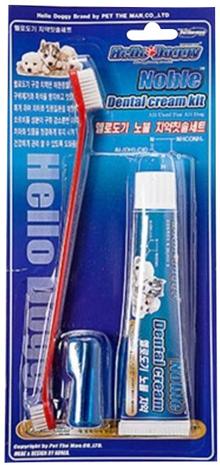 헬로도기 노블 치약칫솔 세트 애견용, 1세트