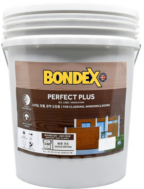 본덱스 수용성 스테인 플러스 20L, S2070-R 뉴빨강, 1개