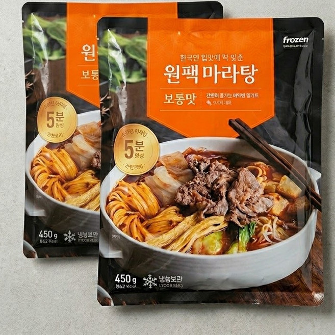 프로즌 원팩마라탕 보통맛 1팩+1팩 [분], 450g, 2개