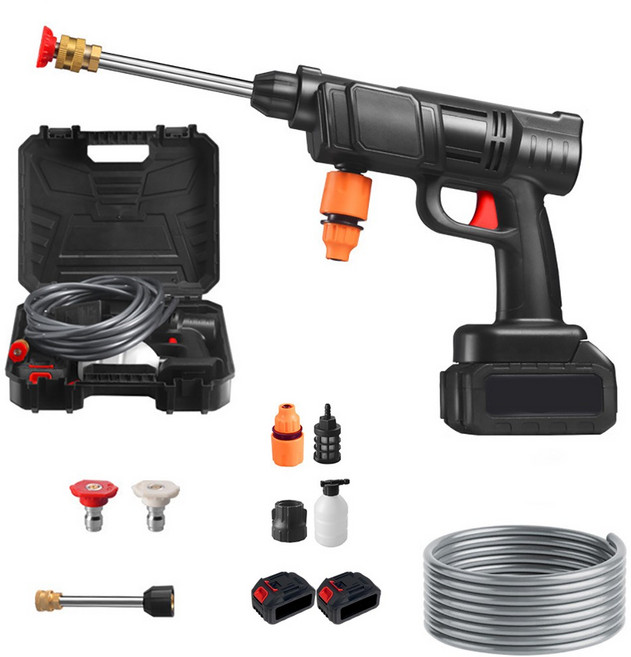 DEEKAILE 휴대용 초강력 고압세척기 가정용 자동차 무선 세차기, 블랙, 타입A(상세페이지 참조)