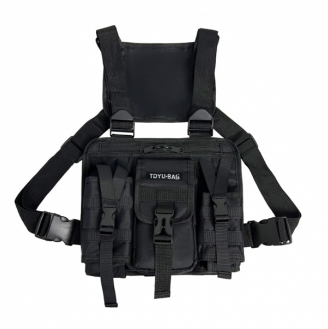 유저핏 스포츠 런닝 등산 가방 체스트백 USERFIT-BAG07, 블랙