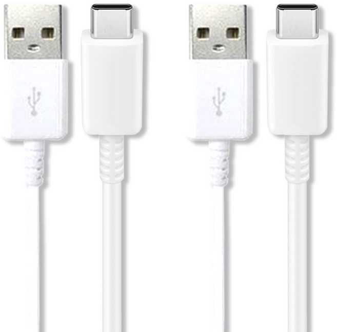 1+1 아이폰15 프로 맥스 호환 USB-A to C타입 고속충전 케이블, [1+1]아이폰15 호환(화이트)1.2m, 2개, 1.2m