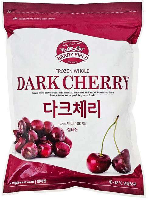 베리필드 냉동 다크체리 /칠레산 씨없는 체리, 2개, 1kg