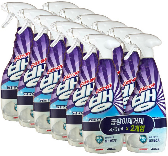 이지오프 뱅 욕실용 스프레이 곰팡이 제거제 470ml 12개