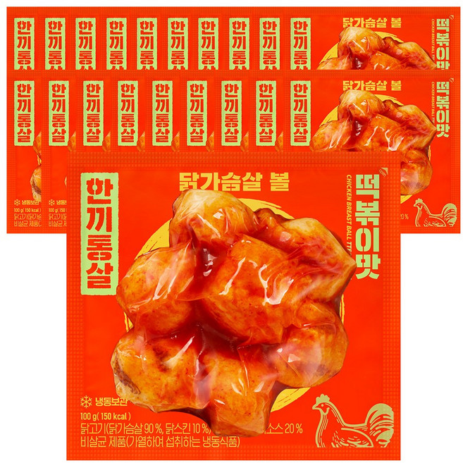 한끼통살 닭가슴살볼 떡볶이맛 20개입, 20개, 100g