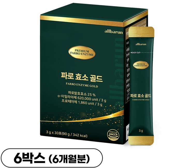 올바른건강식품 파로 효소 골드 30p, 90g, 6개