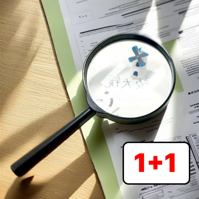 밀레니 휴대성 좋은 소형 돋보기, 2개