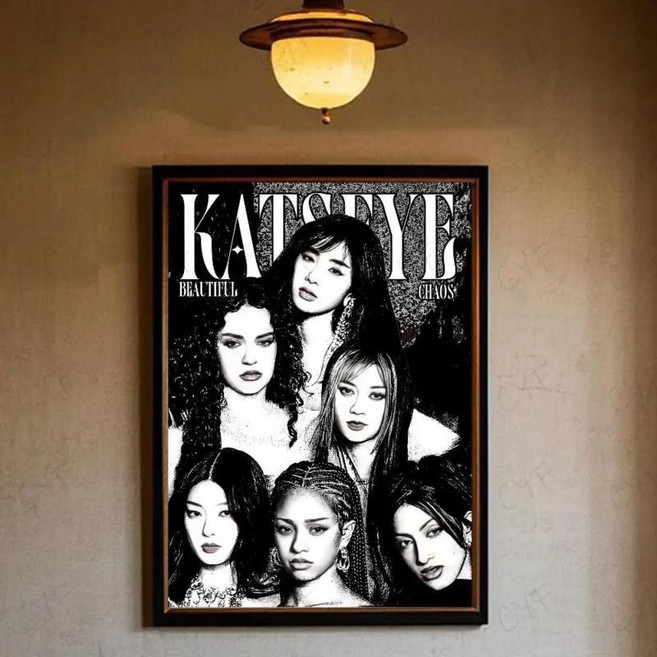 밴드 K-Katseye 포스터 홈 월 아트 차고 룸 장식 방수 종이 인쇄 스티커 거실, 4. 21X30cmNoframe, O. z15, 1개