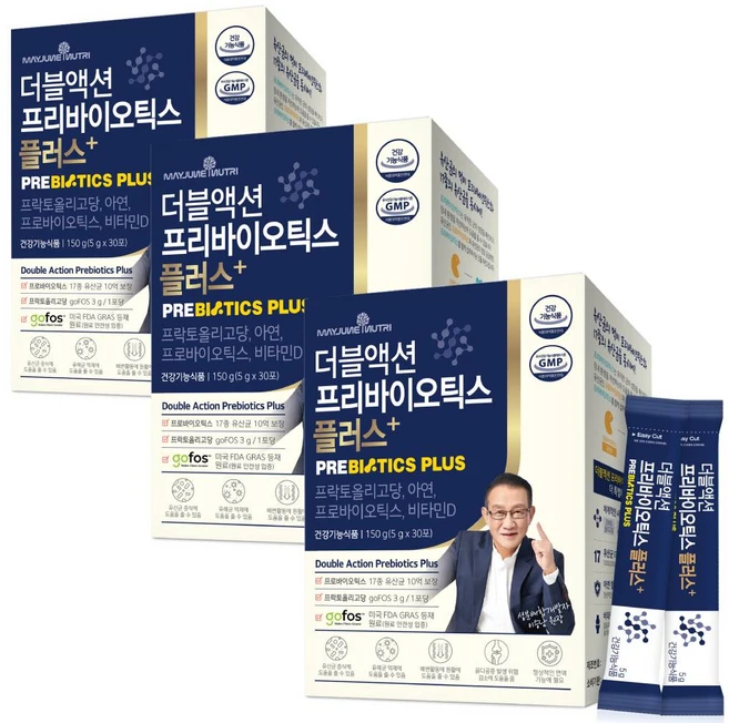 메이준뉴트리 더블액션 프리바이오틱스 플러스 유산균 30p, 150g, 3개 - 쿠팡