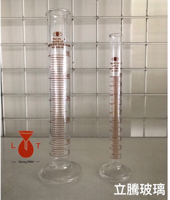 立騰玻璃量筒5ml~250ml 刻度量筒 比重計 實驗玻璃, 1個, 25ml