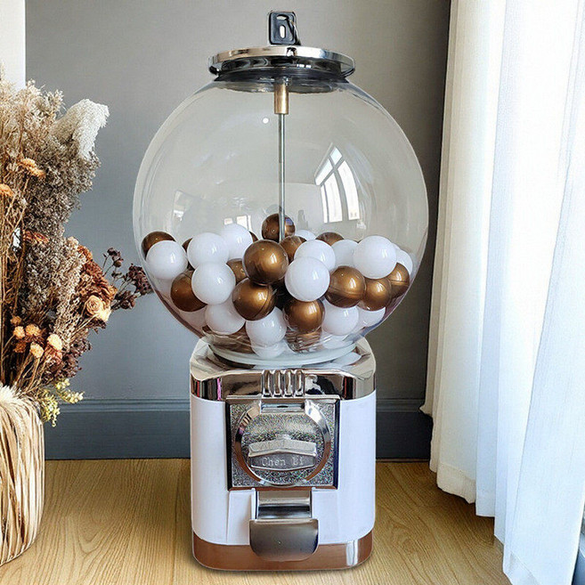 캡슐 뽑기기계 가챠머신 원형기계 화이트 100볼(화이트+실버), 1개