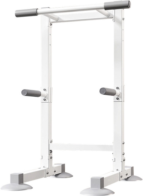 落地單槓引體向上器 強化承重500KG 三檔高度調節 加厚鋼管 防滑腳套 經典黑 103*215cm, 白色