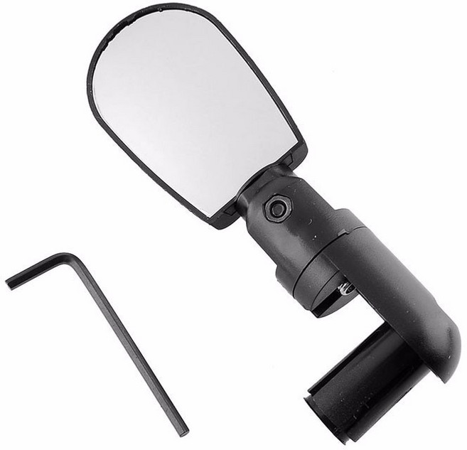 락모터스 자전거 전동킥보드 핸들바 백미러 후사경 사이드 거울, C타입(블랙), 1개