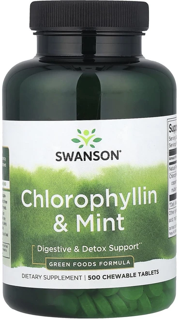 몸관리하세요 겨울입니다 Swanson 엽록소 & 민트 츄어블 500정 특별관리진행, 1개 - 쿠팡