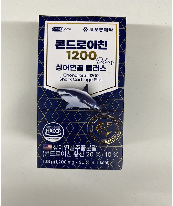 코오롱제약 콘드로이친 1200 상어연골 프리미엄 1200mg X 90정 3개월분 (0274)