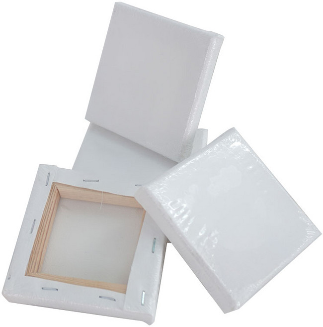 金羽毛 純棉畫布 10x10cm 迷你畫布 純棉材質 繪畫創作, 1個, 1010號
