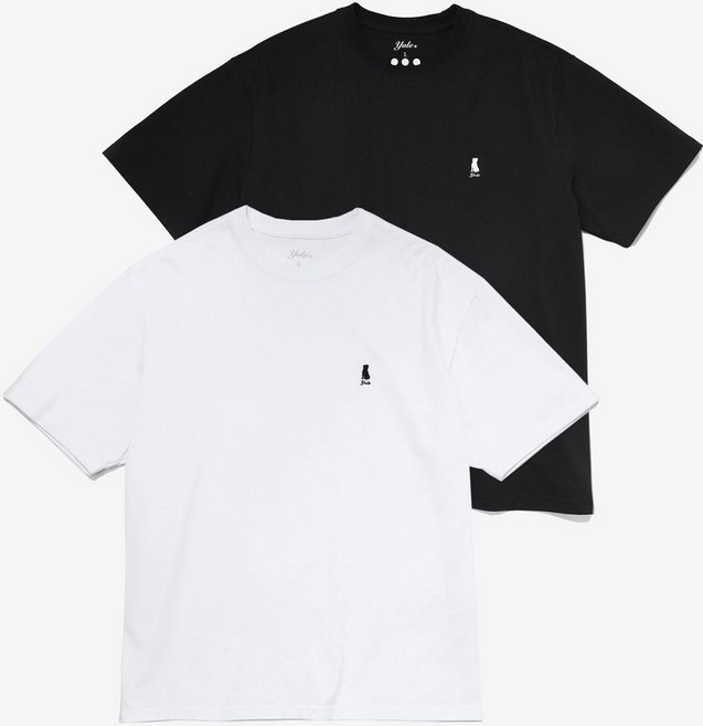 YALE [CL CTTN 코튼] 2PAC 2PAC 투팍K 팩 HERITAGE DAN TEE WHITE 화이트 / BLACK