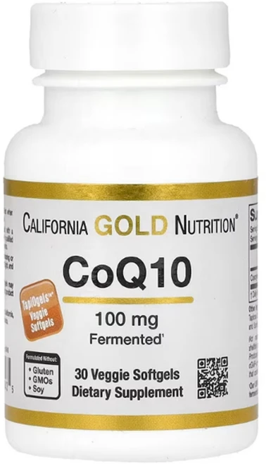 [1+1] CGN 캘리포니아골드뉴트리션 coQ10 USP 100mg 30 베지 소프트젤 코엔자임큐텐 코큐텐 큐텐 고약사 약들약 2개, 30정 - 쿠팡