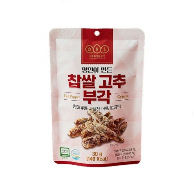 찹쌀 고추 부각, 30g, 10개