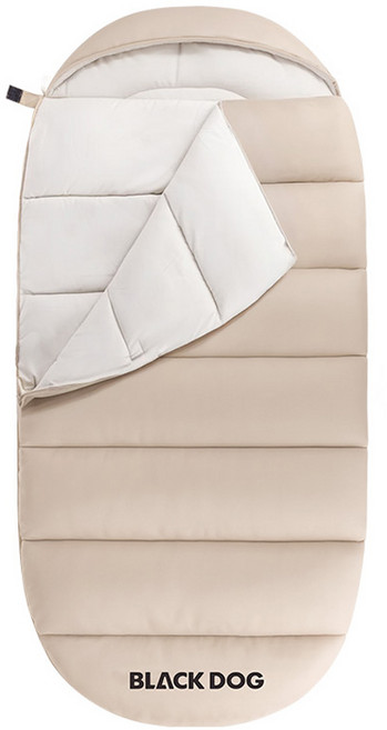 BLACKDOG 클라우드 네스트 1인용 후드형 침낭 100 x 220cm CBD2550WS055, 1개, 블랙