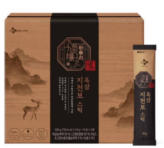 CJ웰케어 흑삼 지천보 스틱, 10세트, 30회분