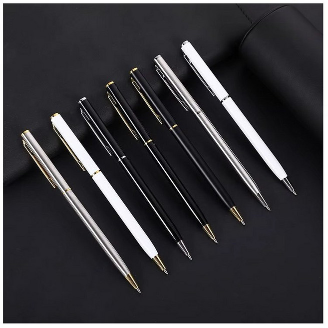 JABA 볼펜 YA108 1.0mm 고급 금속펜 럭셔리 부드럽고 매끄럽운 그립감, 1개, 화이트골드