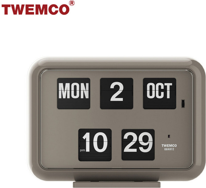 트웸코 QD-35 퍼페추얼 캘린더 플립 벽시계 탁상시계 겸용, 그레이