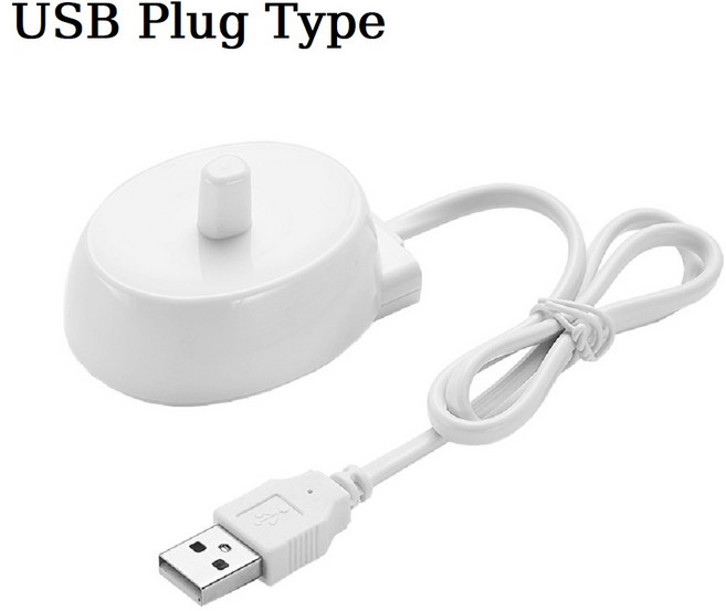 구강 B 전동 칫솔 교체 충전기 전원 코드 공급 유도 충전 기본 모델 3757 휴대용 여행용 충전기, [03] USB Plug