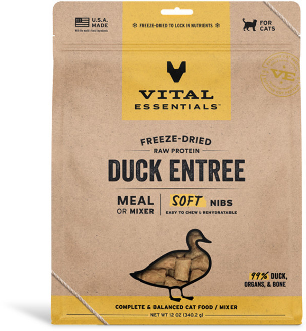 Vital Essentials 凍乾生食 貓咪鬆軟顆粒, 340g, 1個, 鴨子