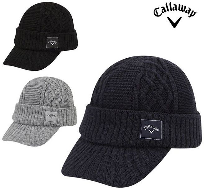 캘러웨이 2025 브림 니트 비니, 블랙