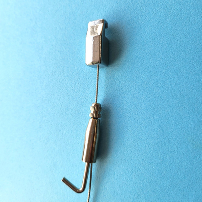 토토의선물&토토철물 천정 천장 레일 와이어 액자 그림 사진 걸이 갤러리 세트 인테리어, 실버