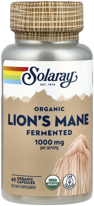 솔라레이 발효 노루궁뎅이버섯 1000mg 캡슐 60정(캡슐당 500mg), 60정, 1개 - 쿠팡
