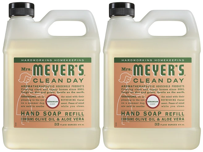 미세스메이어스클린데이 핸드 솝 손세정제 리필 제라늄 향, 975ml, 2개 - 쿠팡
