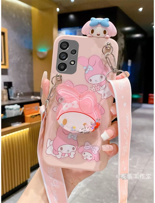 갤럭시 A24 핑크 마이멜로디 스마트톡 목걸이 케이스 잼폰 젬폰 키즈폰