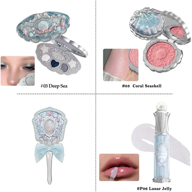 플라워노우즈 머메이드 글로우 세트 섀도우 블러셔 진주 조개 신제품 여자 선물 판타지, 07 Mermaid Glow Set G