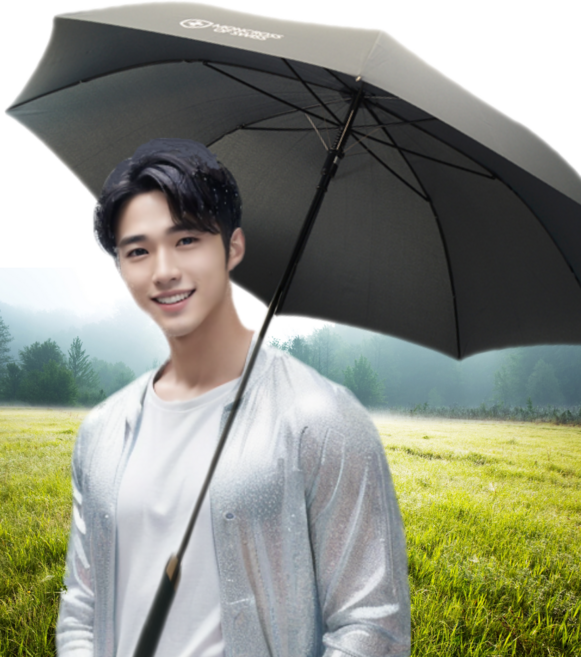 고급형 튼튼한 장마 우산 자동 원터치 대형 장우산 진회색