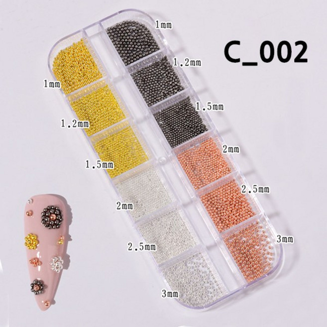 치프몰 스톤 네일 파츠 세트 81종, 1개, C_002