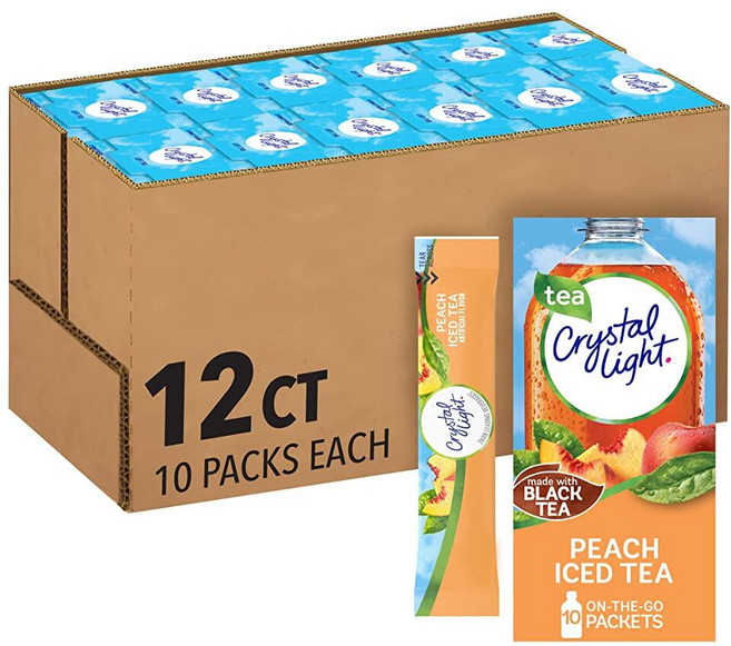 크리스탈라이트 온더고 피치 아이스티 파우더 10포 12팩 160177, 56g