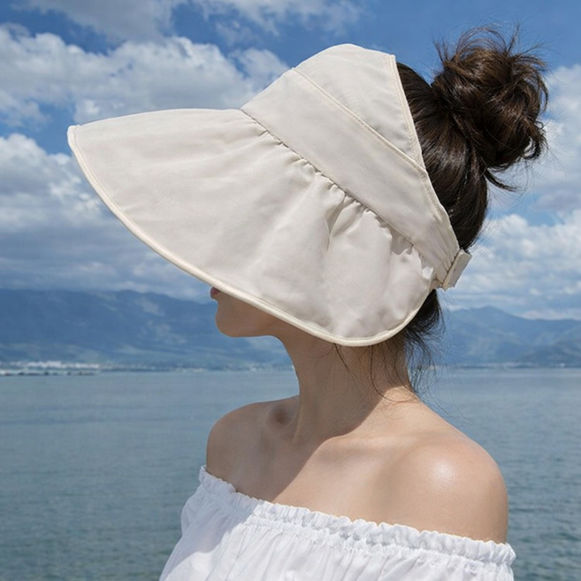 엘리시에 자외선차단 와이드 돌돌이 선캡 버킷햇