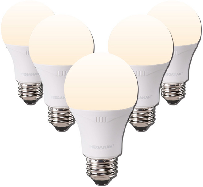 비츠온 메가맨 1등급 LED 전구 벌브 10w, 주백색, 5개