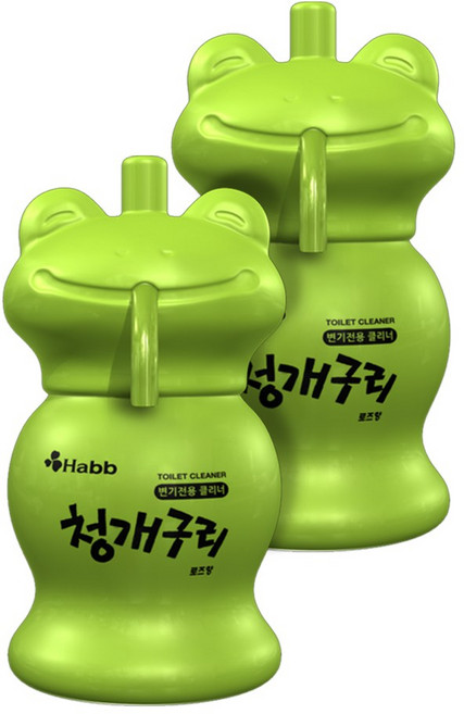 하비비 프리미엄 청개구리 자동 변기세정제, 120g, 2개