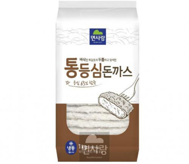 통등심돈가스(등심65) 면사랑 1kg, 1개