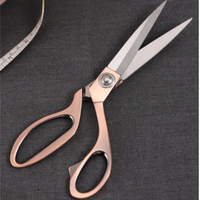 해피스 재단 가위 원단 가죽 정밀 커팅 재봉 다용도, 1개, 청동 - 중