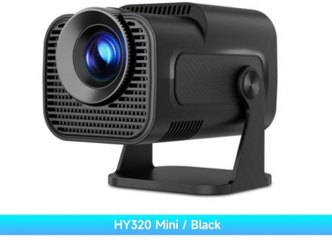빔 프로젝터 320 미니 네이티브 720 안드로이드 11 4 6 시네마 야외 휴대용 180 ° 회전 신제품, HY320Mini-Black, 2) HY320Mini-Black - 미국 플러그